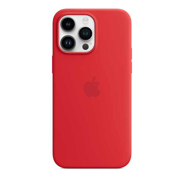 Apple iPhone 14 Pro Max Silicone Case with MagSafe, (PRODUCT)RED