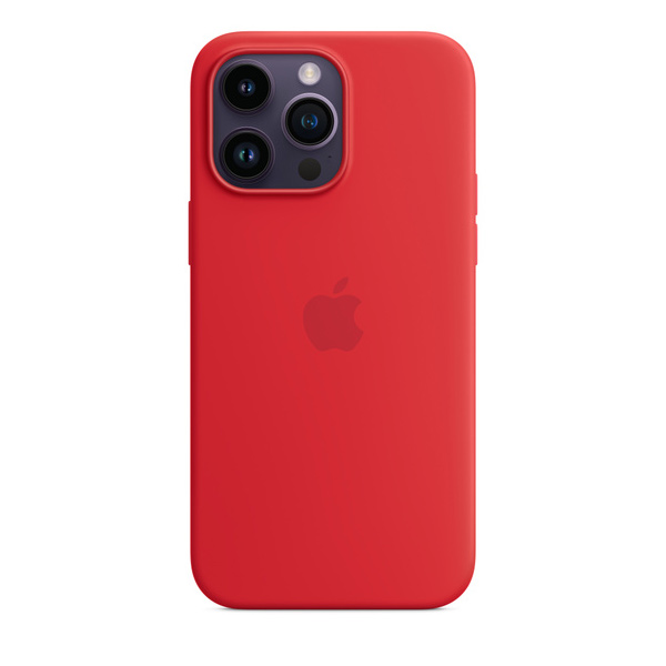 Apple iPhone 14 Pro Max Silicone Case with MagSafe, (PRODUCT)RED