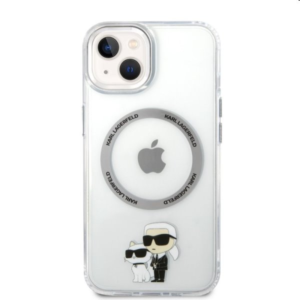 Pouzdro Karl Lagerfeld MagSafe IML Karl and Choupette NFT pro Apple iPhone 14, transparentní