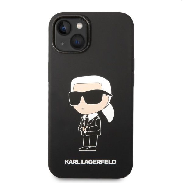 Zadní kryt Karl Lagerfeld Liquid Silicone Ikonik NFT pro Apple iPhone 14 Plus, černé