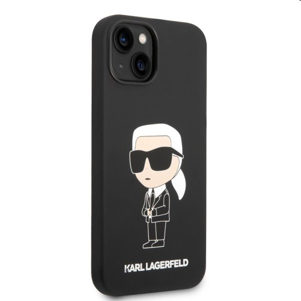 Zadní kryt Karl Lagerfeld Liquid Silicone Ikonik NFT pro Apple iPhone 14 Plus, černé