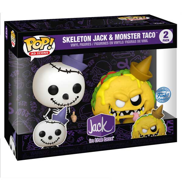 POP! Ad Icons: Jack in the Box Skeleton Jack & Monster Taco Special Edition