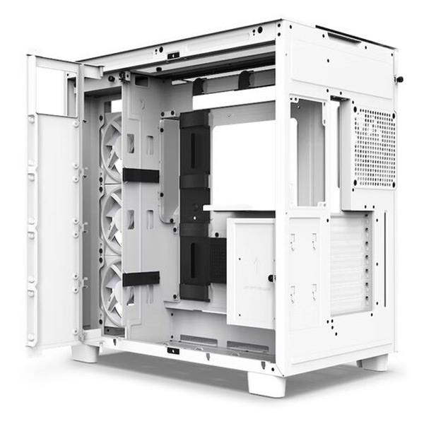 NZXT case H9 Elite Dual-chambers ATX / 3 x RGB 120 mm / 1x 120 mm fan / prosklená / RGB&fan controler / white