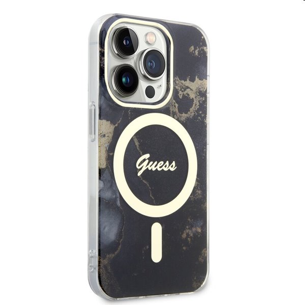 Pouzdro Guess Marble IML MagSafe for Apple iPhone 13 Pro Max, černé