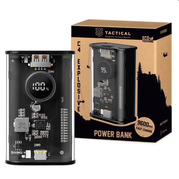 Tactical Powerbank C4 Explosive 9600mAh, černá