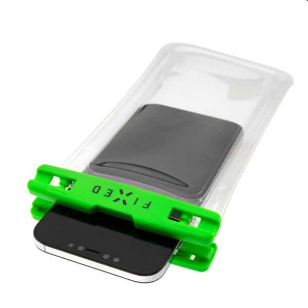 FIXED Voděodolné plovoucí pouzdro na mobill s kvalitním uzamykacím systémem a certifikací IPX8, zelené