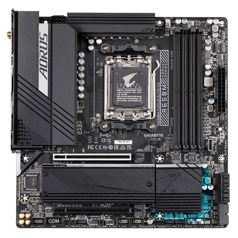 Gigabyte B650M AORUS ELITE AX , AMD B650, AM5, 4xDDR5, mATX