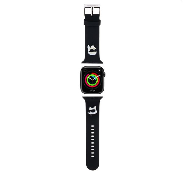 Karl Lagerfeld Karl and Choupette Head NFT řemínek pro Apple Watch 42/44mm, black