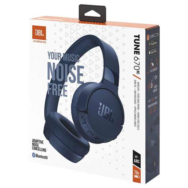 Bezdrátová sluchátka JBL Tune 670NC, modrá