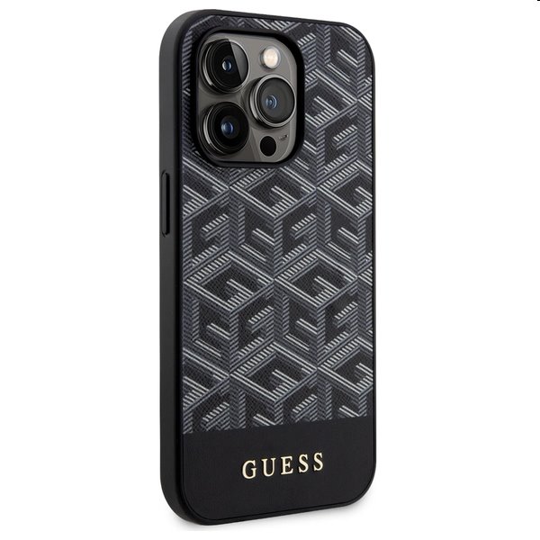 Pouzdro Guess PU G Cube MagSafe pro Apple iPhone 15 Pro Max, černé