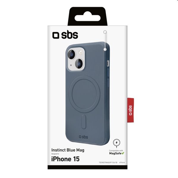 SBS Instinct Cover with MagSafe for Apple iPhone 15, blue