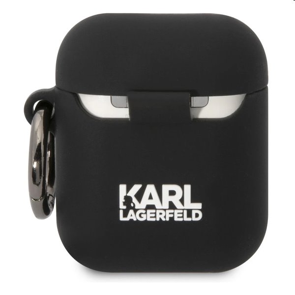 Karl Lagerfeld 3D Logo NFT Choupette Head silikonový obal pro Apple AirPods 1/2, černý