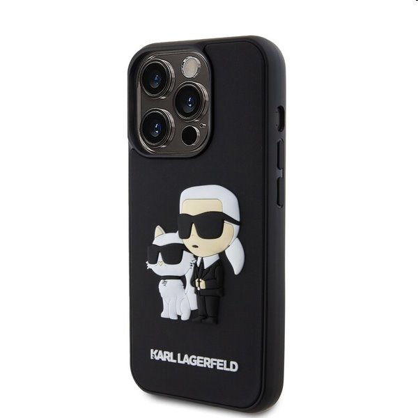 Pouzdro Karl Lagerfeld 3D Rubber Karl and Choupette pro Apple iPhone 13 Pro, černé Pouzdro Karl Lagerfeld 3D Rubber Karl and Choupette pro Apple iPhone 13 Pro, černé