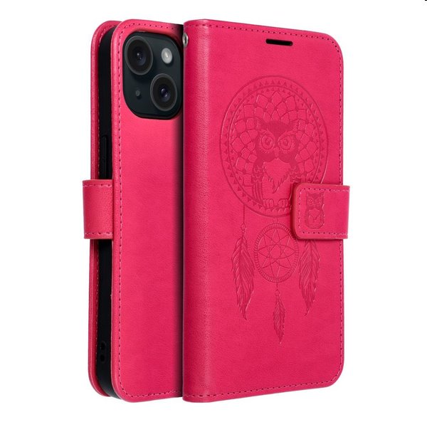 Pouzdro MEZZO Book dreamcatcher pro Apple iPhone 15, magenta