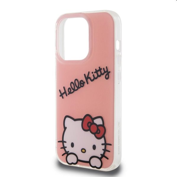 Zadní kryt Hello Kitty IML Daydreaming Logo pro Apple iPhone 15 Pro, růžové