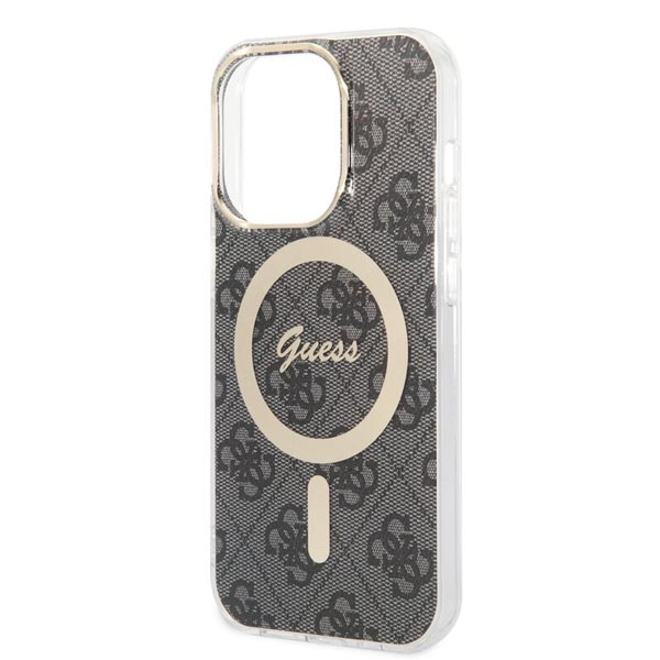 Guess IML 4G MagSafe Zadní Kryt pro iPhone 15 Pro, black