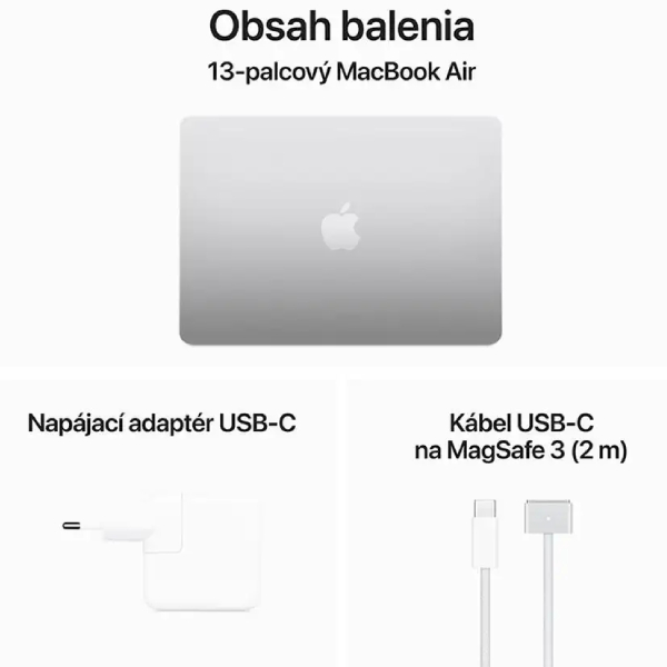 MacBook Air 13" Apple M3 8C CPU 10C GPU 16GB 512GB stříbrný SK