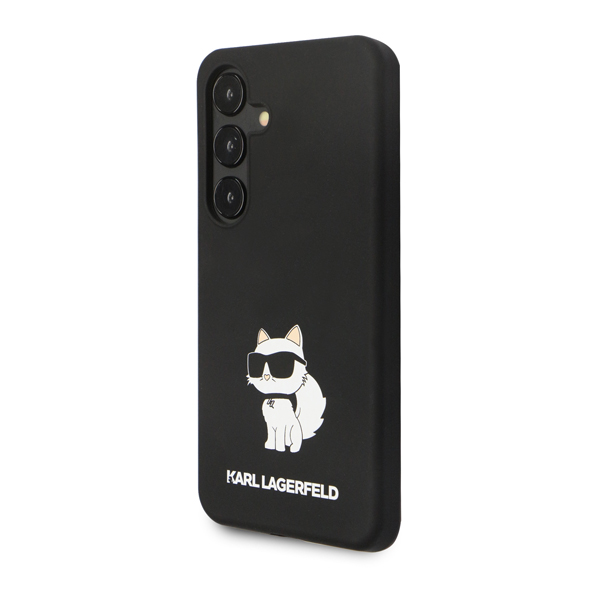 Zadní kryt Karl Lagerfeld Liquid Silicone Choupette NFT pro Samsung Galaxy S24, černý