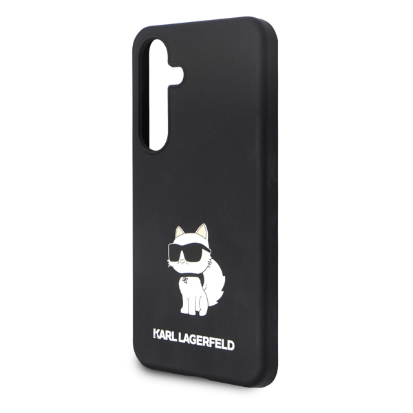 Zadní kryt Karl Lagerfeld Liquid Silicone Choupette NFT pro Samsung Galaxy S24, černý