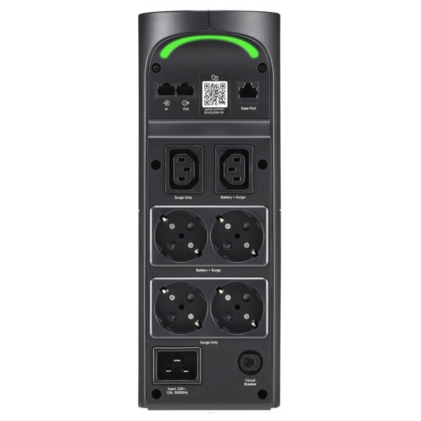 APC Back UPS Pro Gaming 2200VA, 6 Outlets, AVR, LCD Interface (1320 W), 4 x Schuko, 2 x IEC C13, černá