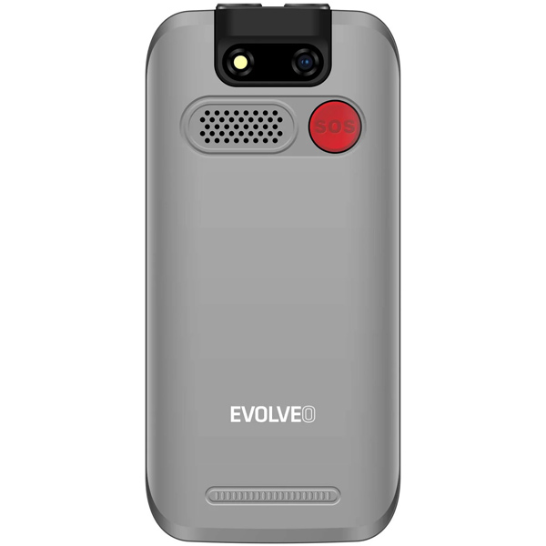 Evolveo EasyPhone ET, mobilní telefon pro seniory s nabíjecím stojánkem, stříbrný