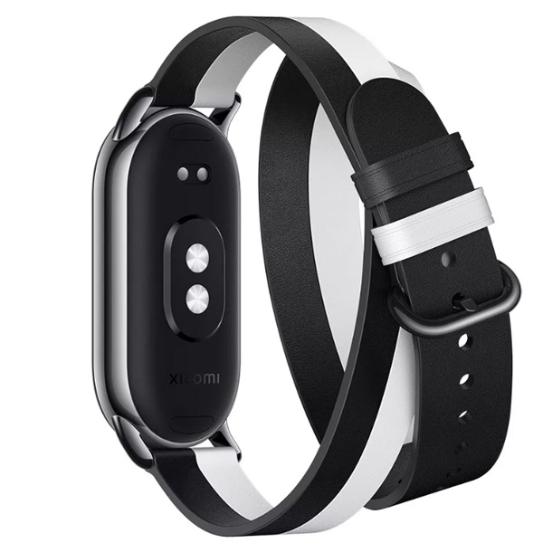 Xiaomi Smart Band 8 Double Wrap Strap náhradní řemínek, čierno-bílý