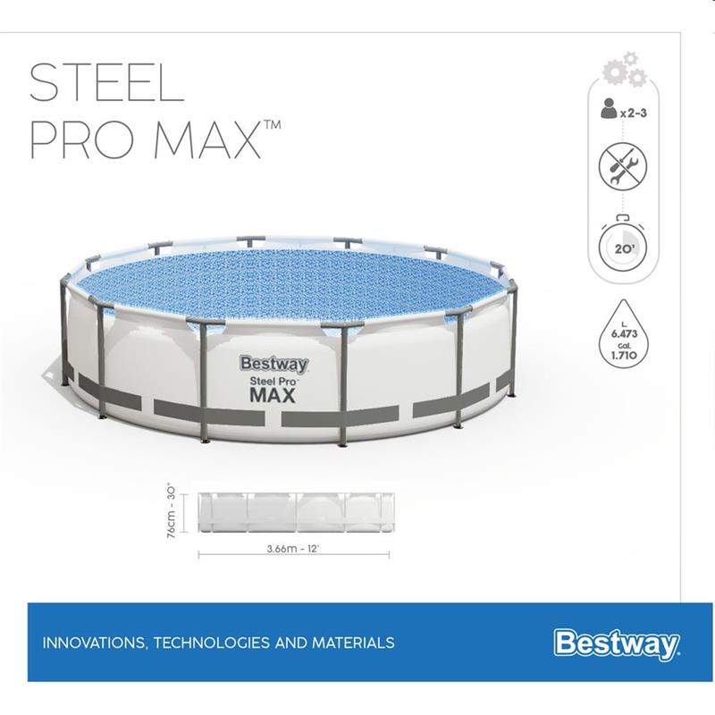 Acra Bestway Bazén STEEL PRO MAX 366 x 76 cm + příslušenstvo