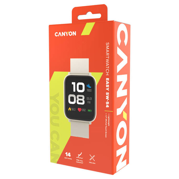 Canyon SW-54 Easy, smart hodinky, bílé