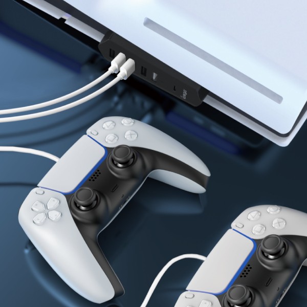 iPega P5S003 USB/USB-C HUB pro PlayStation 5 Slim, černý