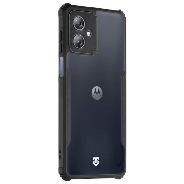 Pouzdro Tactical Quantum Stealth pro Motorola G54 5G/Power Edition, transparentní/černé