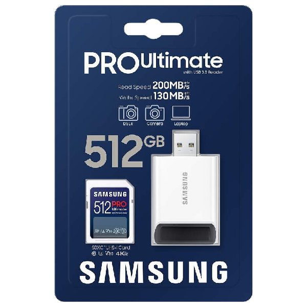 Samsung SDXC 512 GB PRO Ultimate + USB adaptér