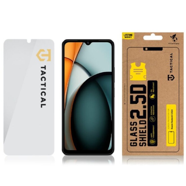 Tactical Glass Shield 2.5D sklo pro Xiaomi Redmi A3 2024, Clear