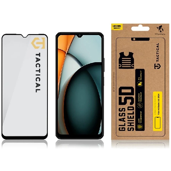 Tactical Glass Shield 5D sklo pro Xiaomi Redmi A3 2024, černé