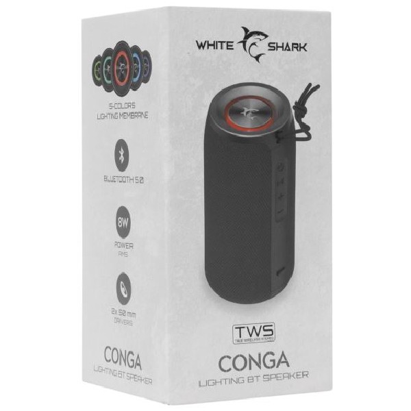 White Shark CONGA Bluetooth reproduktor, černý