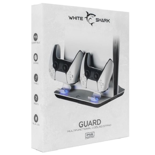 White Shark GUARD chladící stojan a nabíjecí stanice pro PlayStation 5