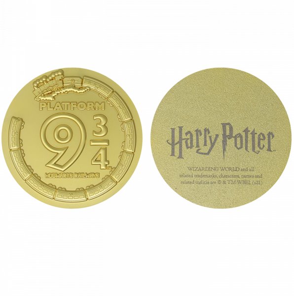 Sběratelský medailón Harry Potter Platform 9 3/4 Limited Edition (pozlátený)