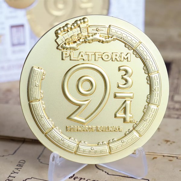 Sběratelský medailón Harry Potter Platform 9 3/4 Limited Edition (pozlátený)