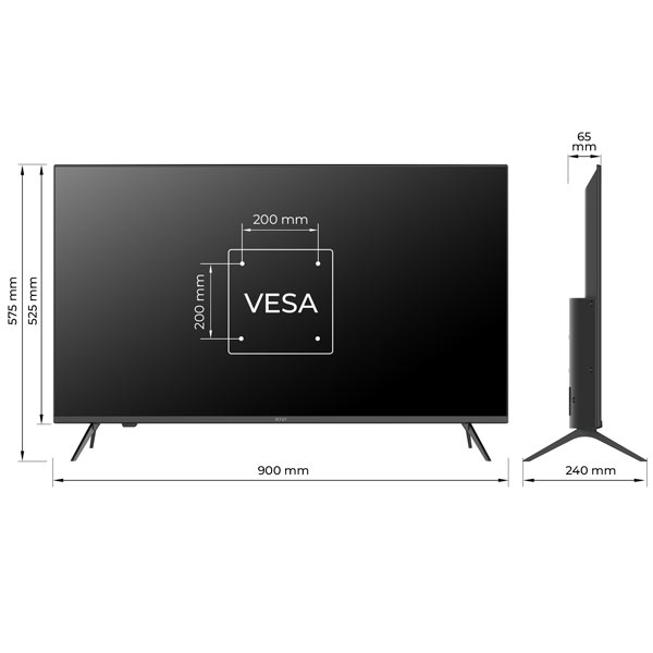 KIVI TV 40F760QB, 40" (100 cm), HD LED TV, AndroidTV, černý