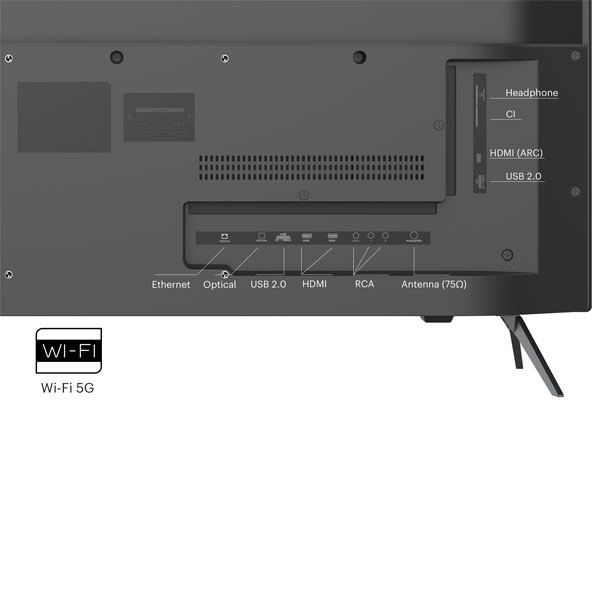 KIVI TV 40F760QB, 40" (100 cm), HD LED TV, AndroidTV, černý