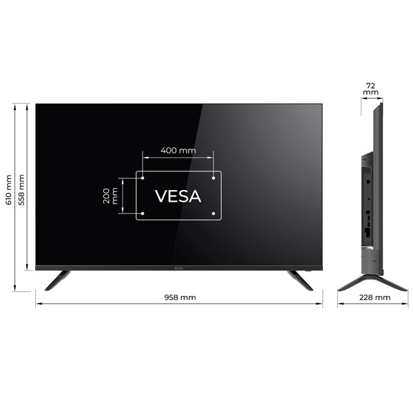 KIVI TV 43F730QB, 43" (108 cm), HD LED TV, AndroidTV, černý