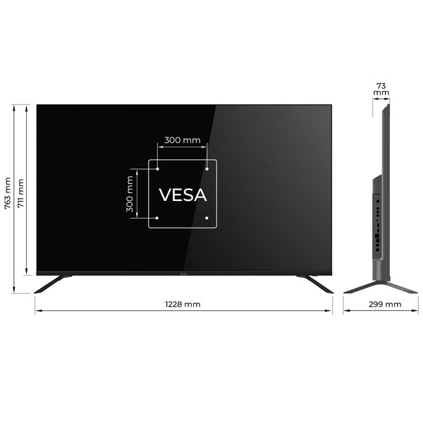 KIVI TV 55U730QB, 55" (139 cm), HD LED TV, AndroidTV, černý