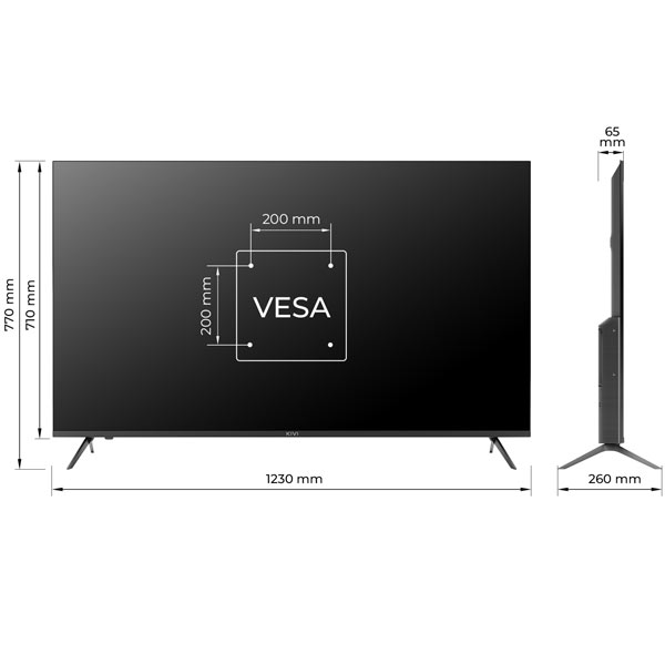 KIVI TV 55U760QB, 55" (139 cm), HD LED TV, AndroidTV, černý