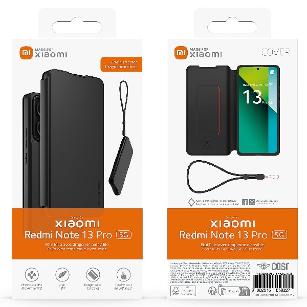 Made for Xiaomi TPU pouzdro pro Xiaomi Redmi Note 13 Pro s poutkem, černé