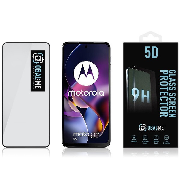 OBAL:ME 5D Ochranné tvrzené sklo pro Motorola G54 5G/Power Edition, černé