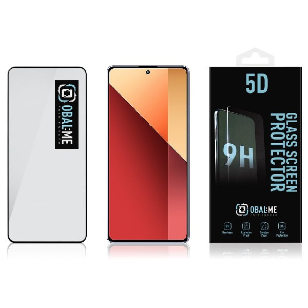 OBAL:ME 5D Ochranné tvrzené sklo pro Xiaomi Redmi 13 Pro 4G/5G, černé