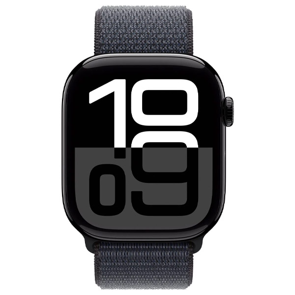 Apple Watch Series 10 GPS 46mm Jet Black Aluminium Case with Ink Sport Loop