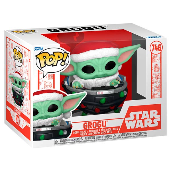 POP! Grogu with Santa Hat in Pram (Star Wars)