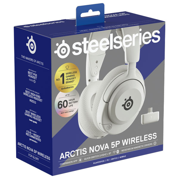 Steelseries Arctis Nova 5P pro Playstation, bílé