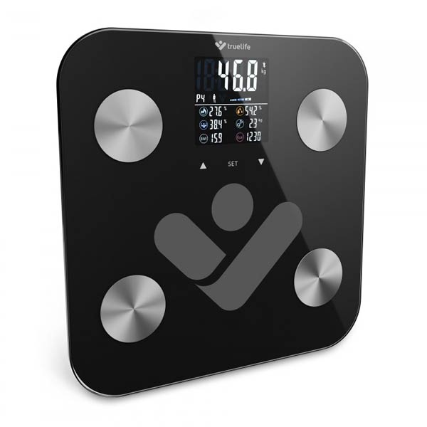 TrueLife FitScale W6 BT, osobní smart diagnostická váha, černá