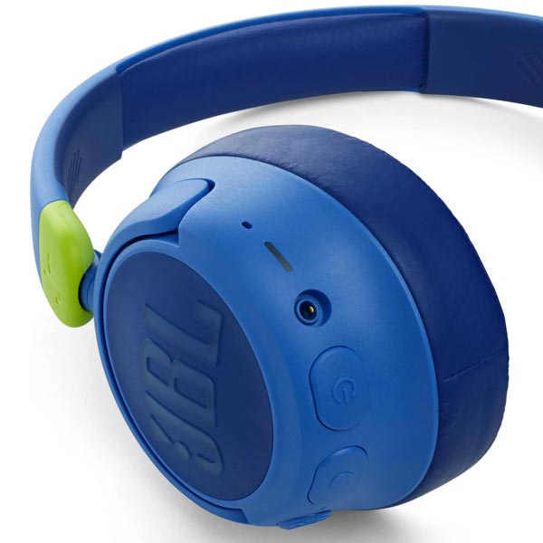 JBL JR460NC Blue dětské bezdrátové sluchátka, modré